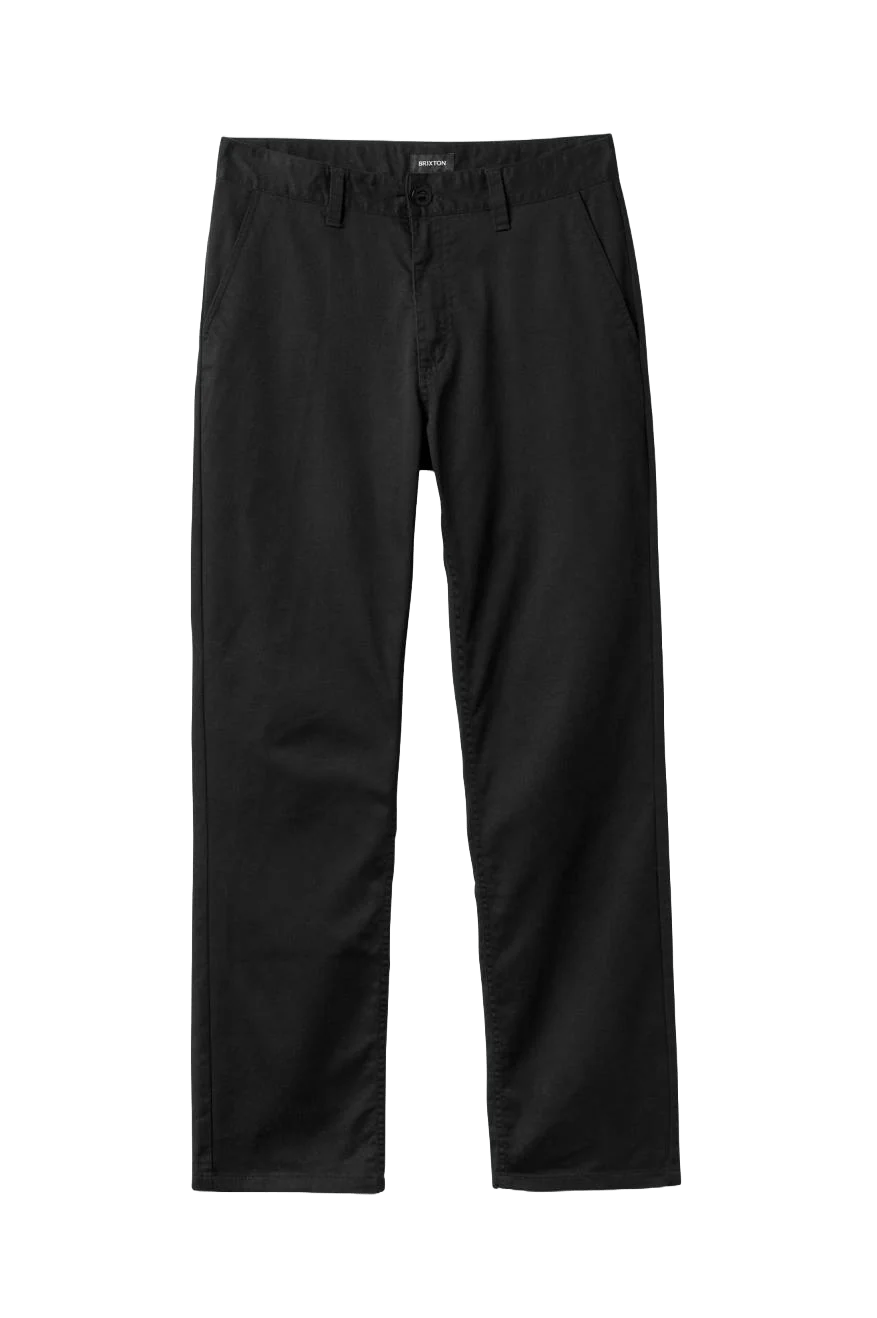 Brixton Choice Chinos — men’s straight-leg pants in stretch twill with recycled polyester blend.
