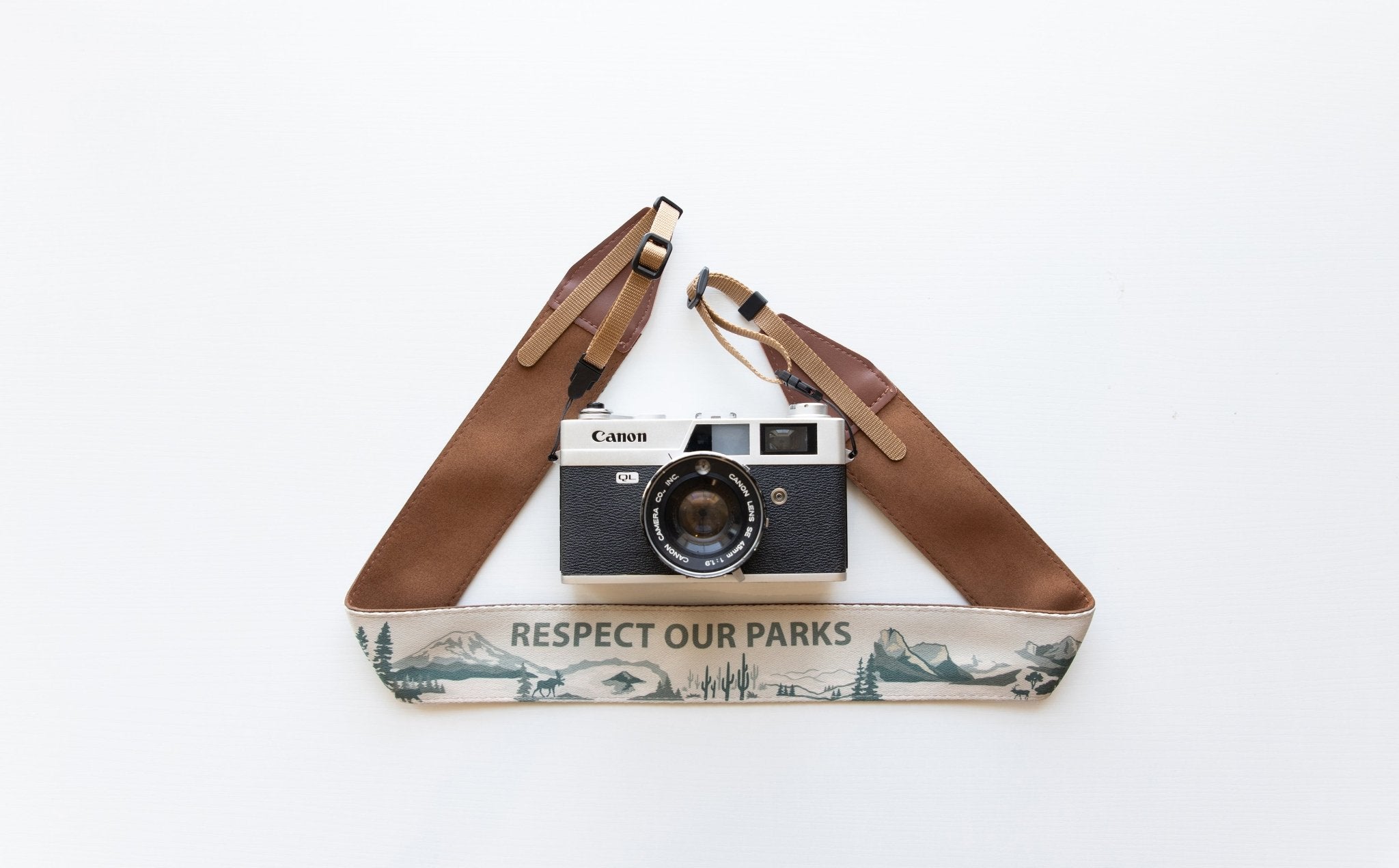 National Park Inspired Camera Strap Brown - Paranoid Ranch