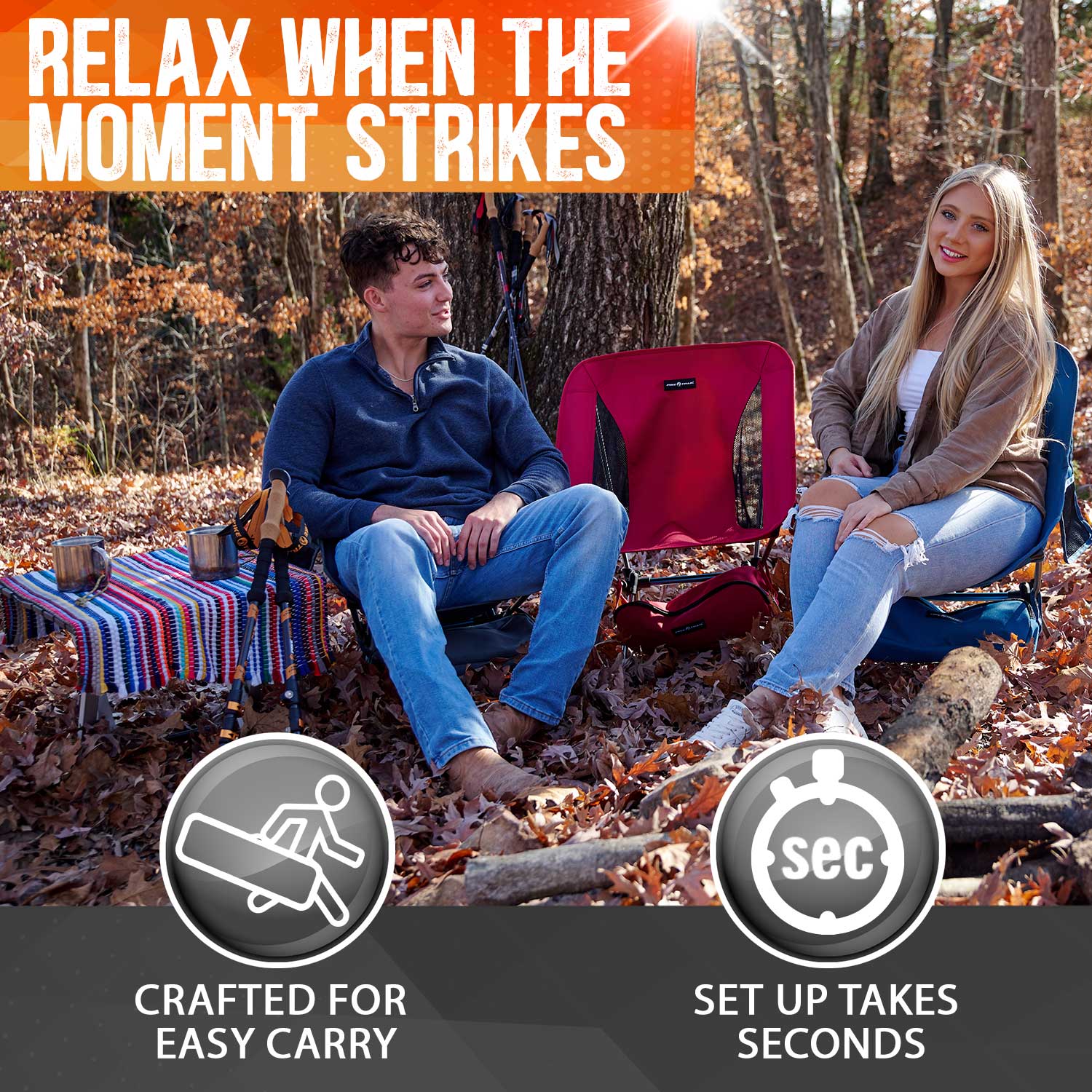 Pike Trail Ultralight Compact Outdoor Camping Chair