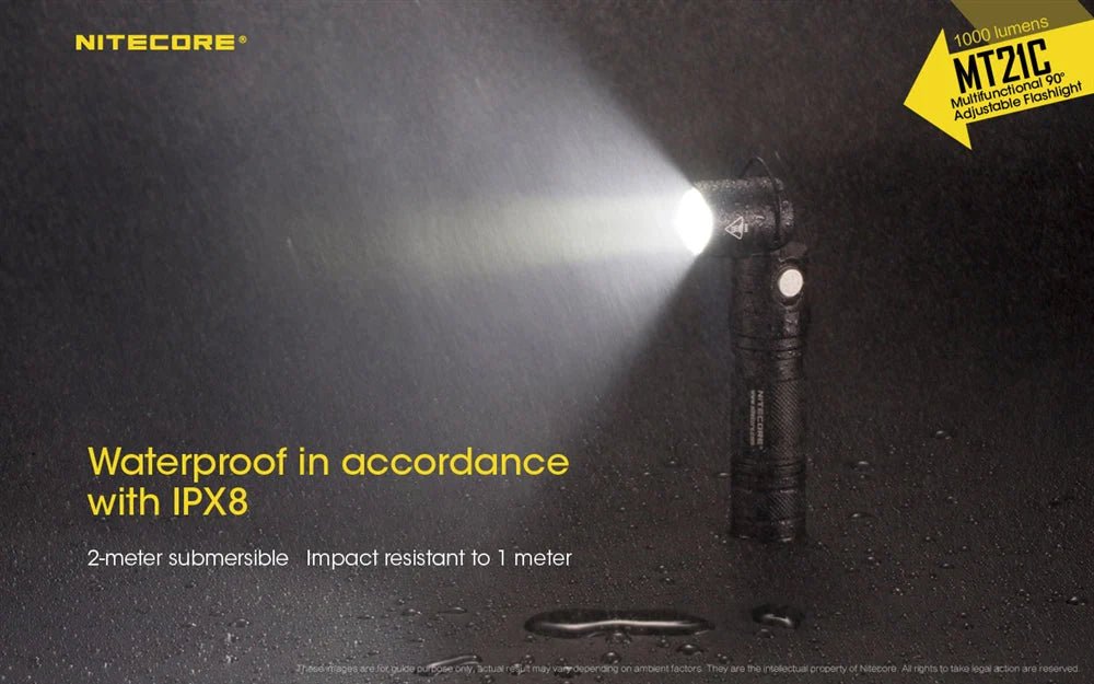 1000 Lumen Adjustable Right Angle Flashlight - Paranoid Ranch