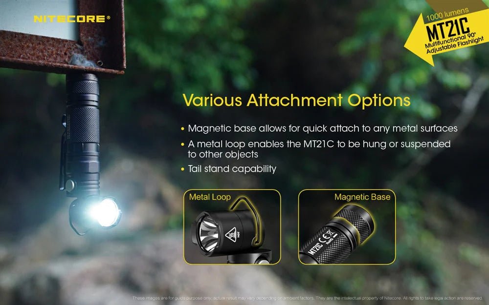 1000 Lumen Adjustable Right Angle Flashlight - Paranoid Ranch