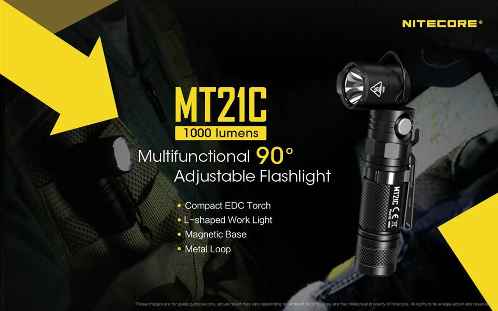 1000 Lumen Adjustable Right Angle Flashlight - Paranoid Ranch