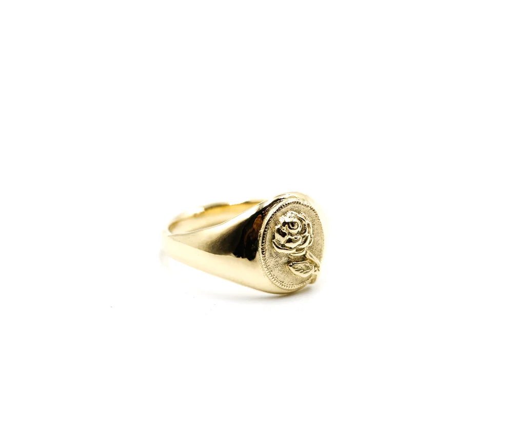 14k Gold Rose Signet - Paranoid Ranch