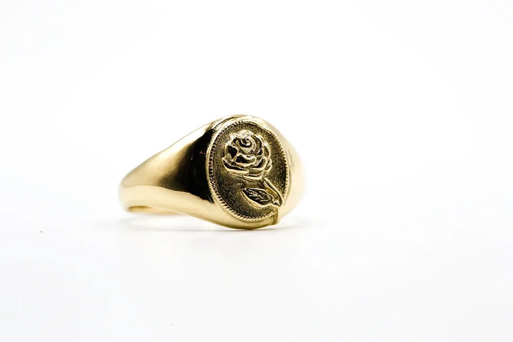 14k Gold Rose Signet - Paranoid Ranch