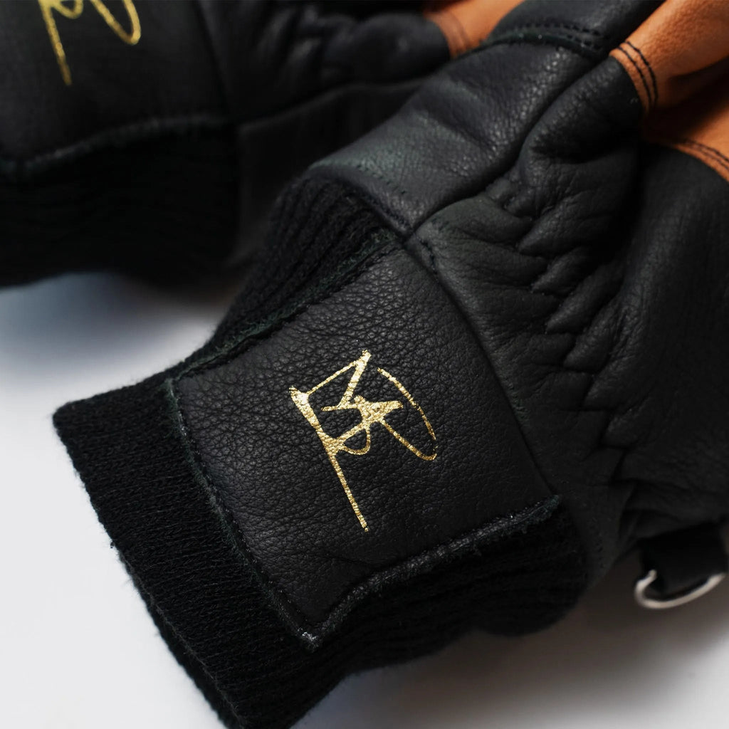 5280 Water Buffalo Leather Mitten - Black - Paranoid Ranch