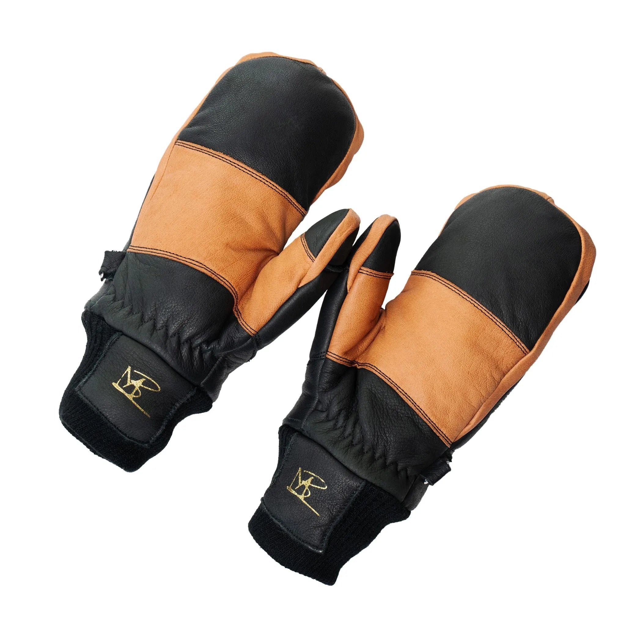 5280 Water Buffalo Leather Mitten - Black - Paranoid Ranch