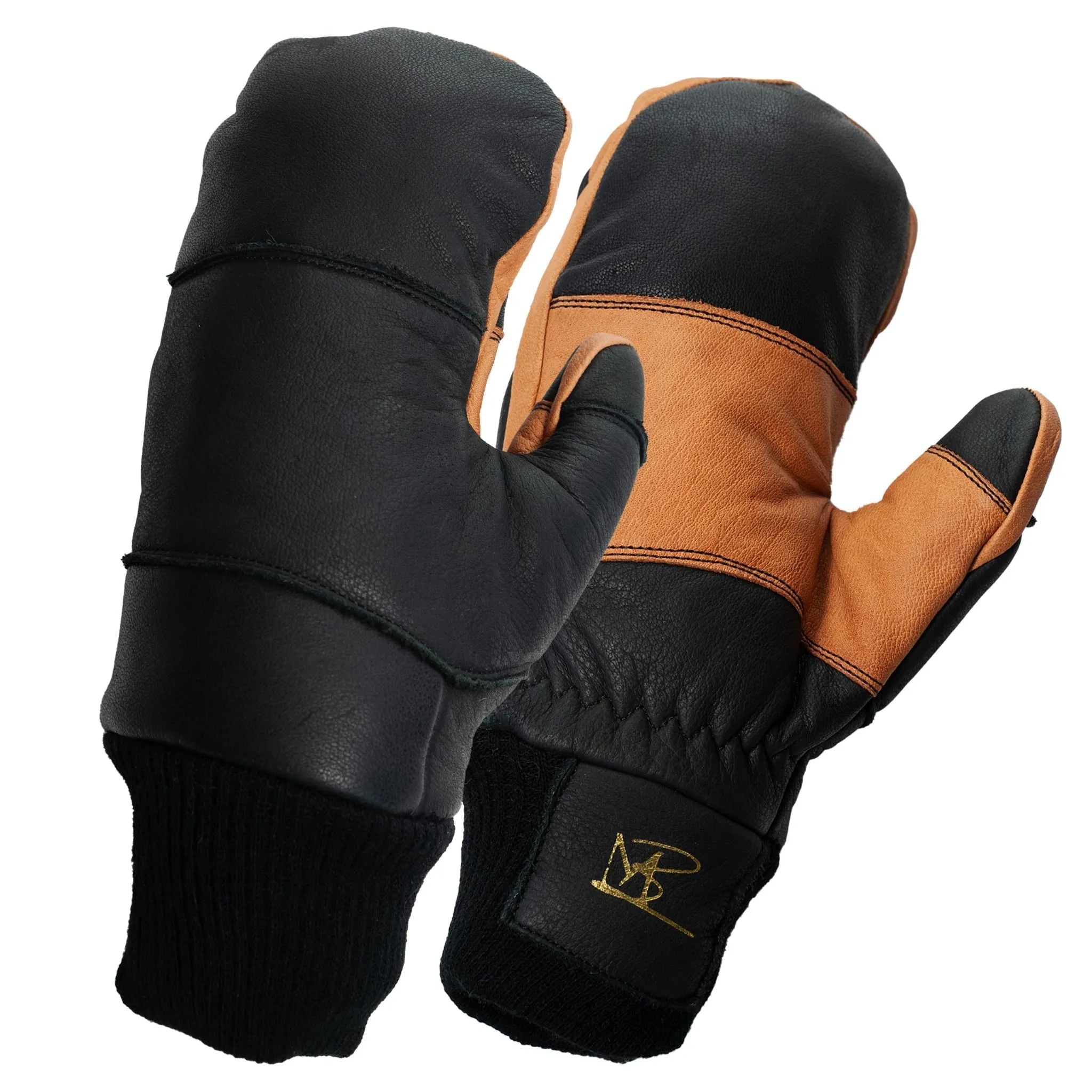 5280 Water Buffalo Leather Mitten - Black - Paranoid Ranch