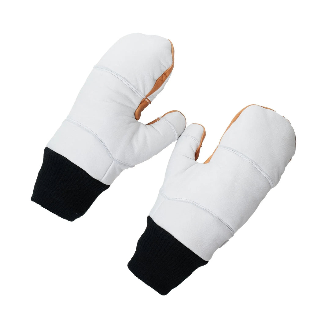 5280 Water Buffalo Leather Mitten - White - Paranoid Ranch
