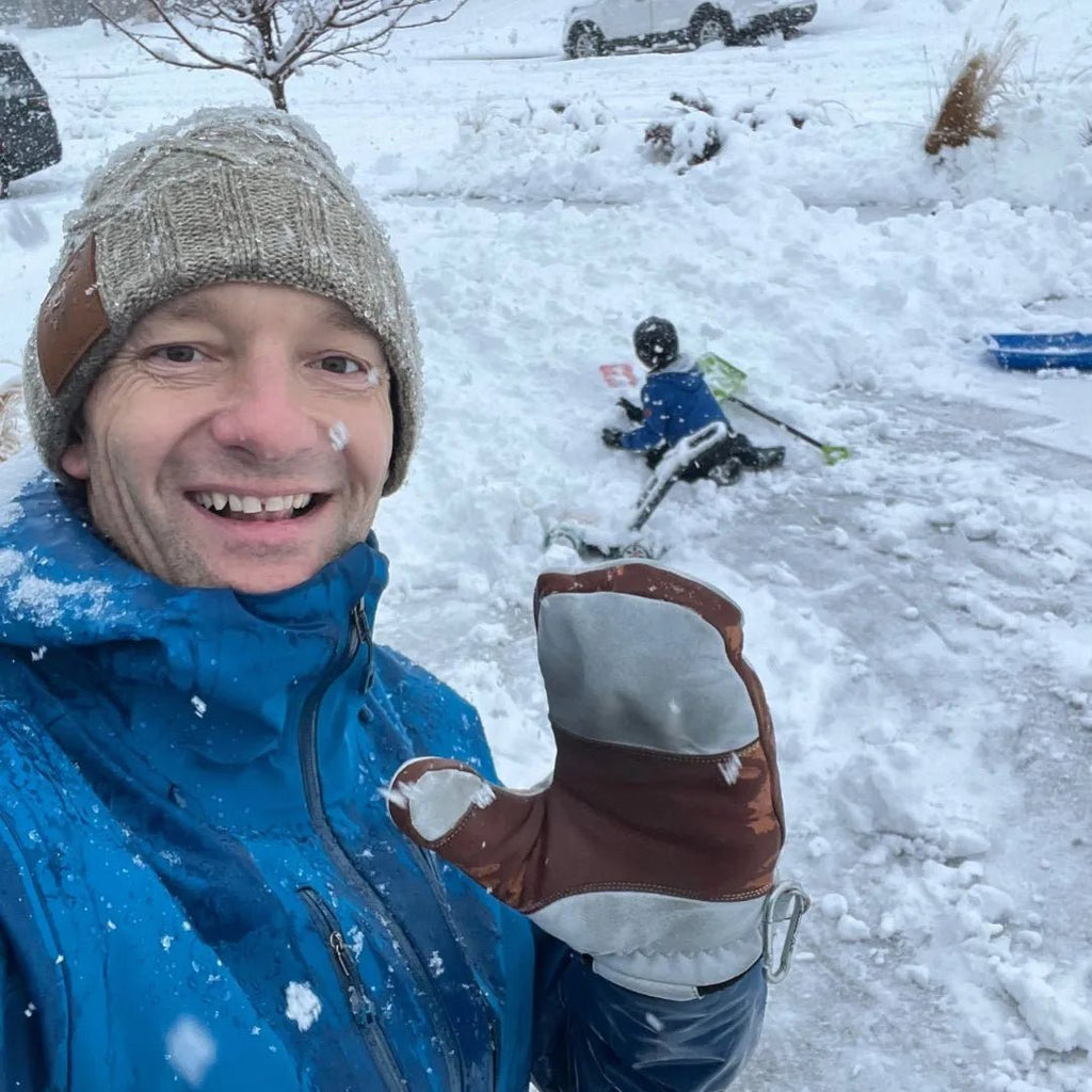 5280 Water Buffalo Leather Mitten - White - Paranoid Ranch