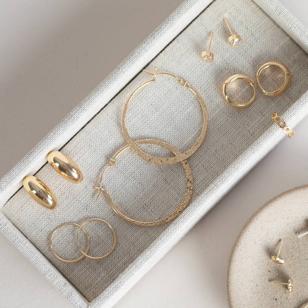 Hammered Hoop earrings