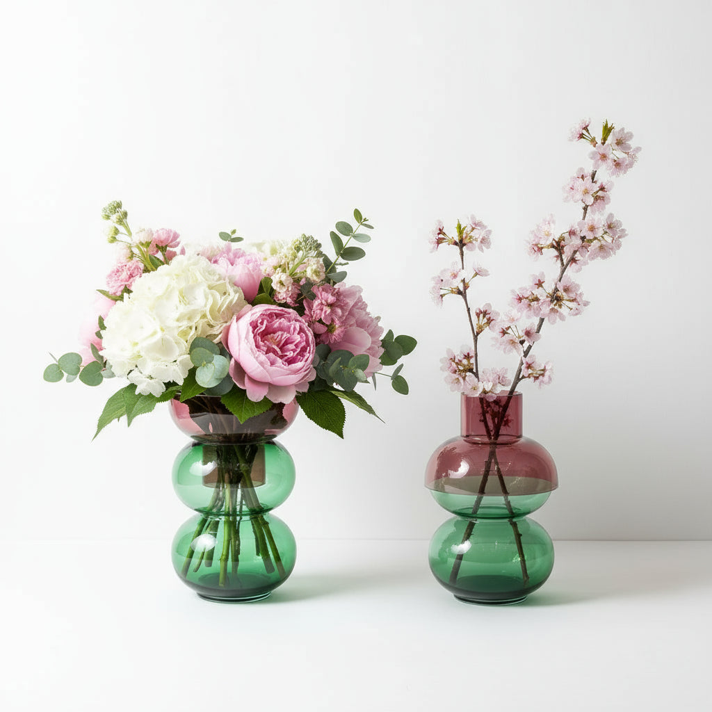 Bubble Large Pink & Green Vase