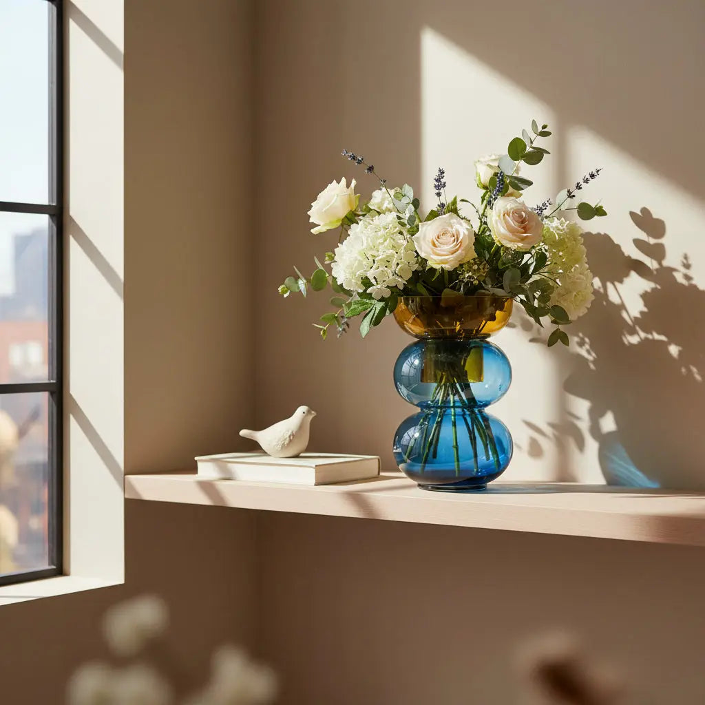 Bubble Large Yellow & Blue Vase