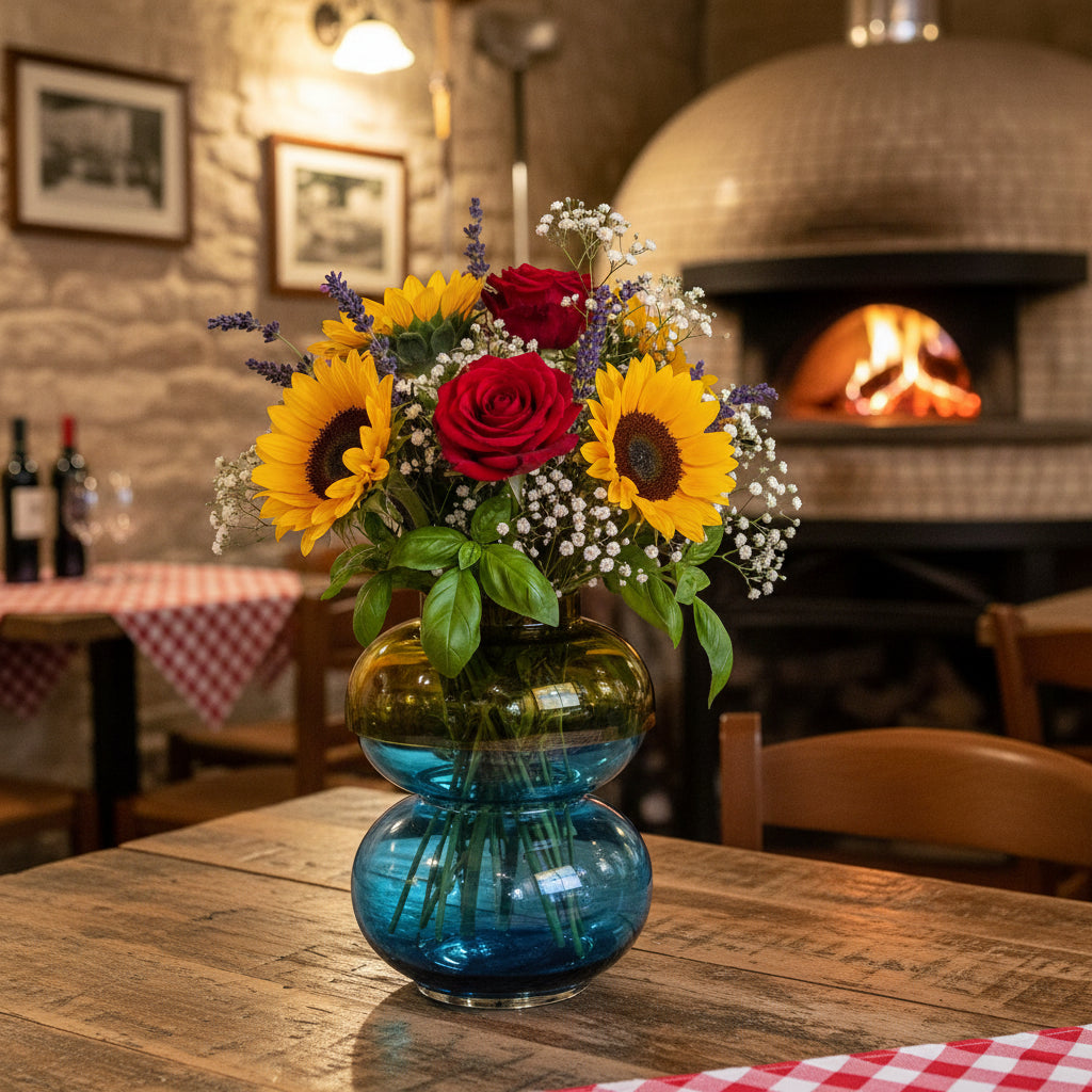 Bubble Large Yellow & Blue Vase