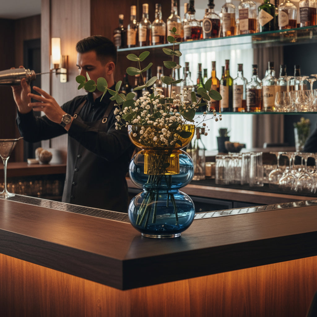 Bubble Large Yellow & Blue Vase