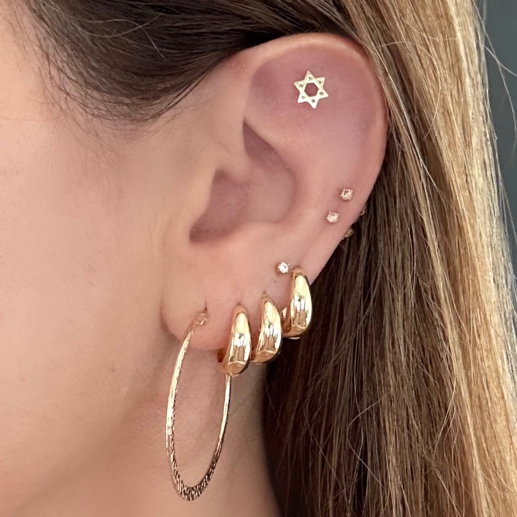 Hammered Hoop earrings