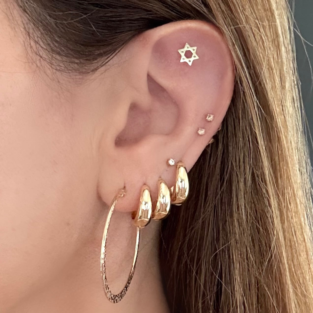 Hammered Hoop earrings