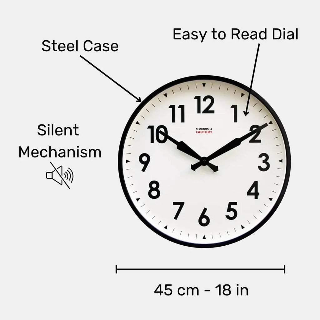 Factory Black XL Clock