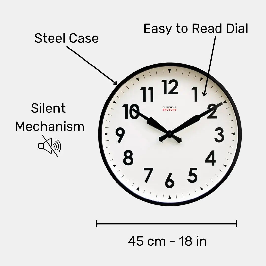 Factory Black XL Clock