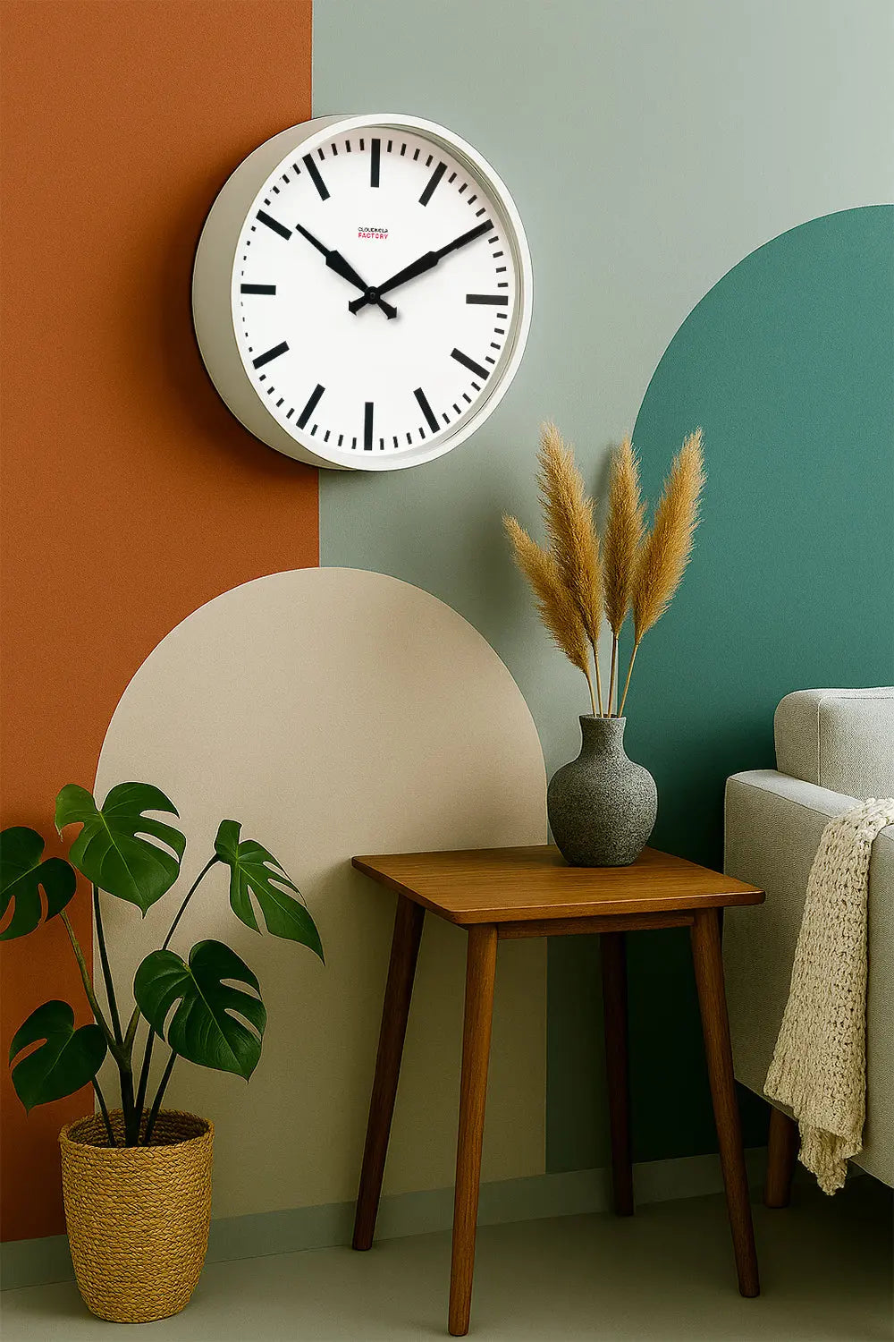 Factory White XL Clock