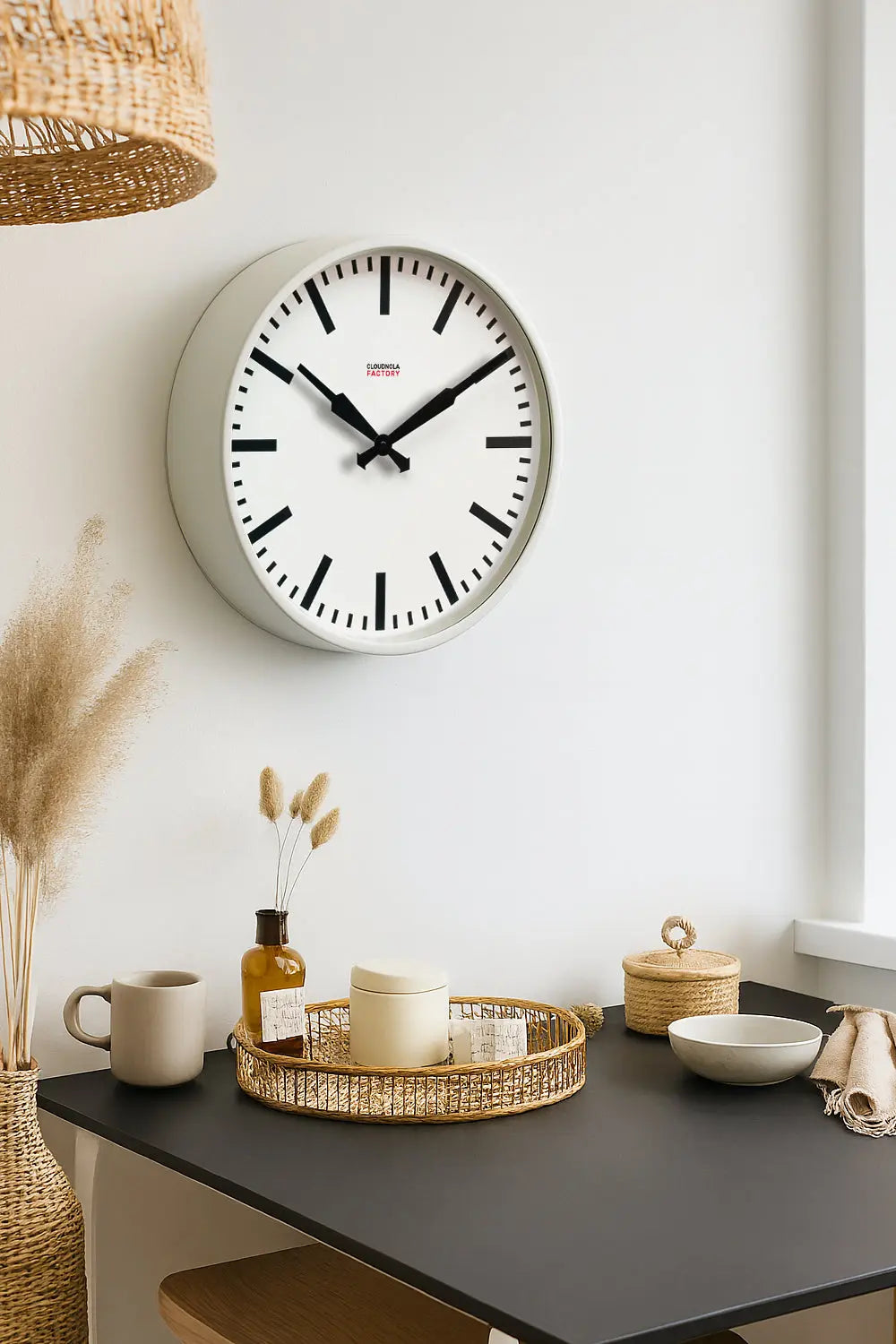 Factory White XL Clock