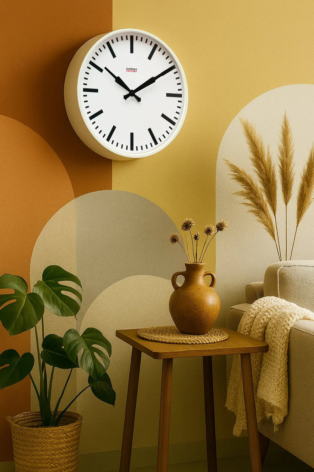 Factory White XL Clock