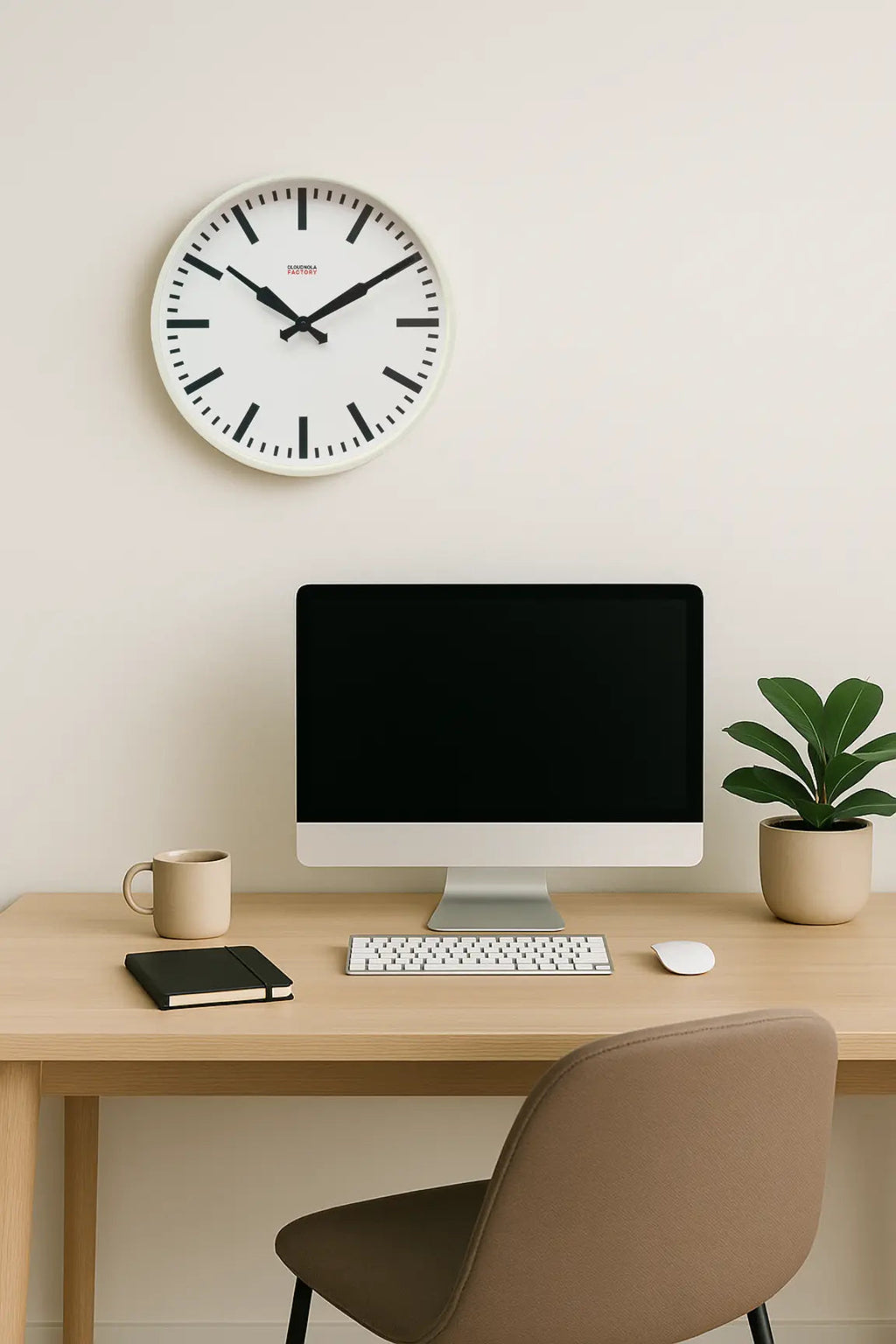 Factory White XL Clock