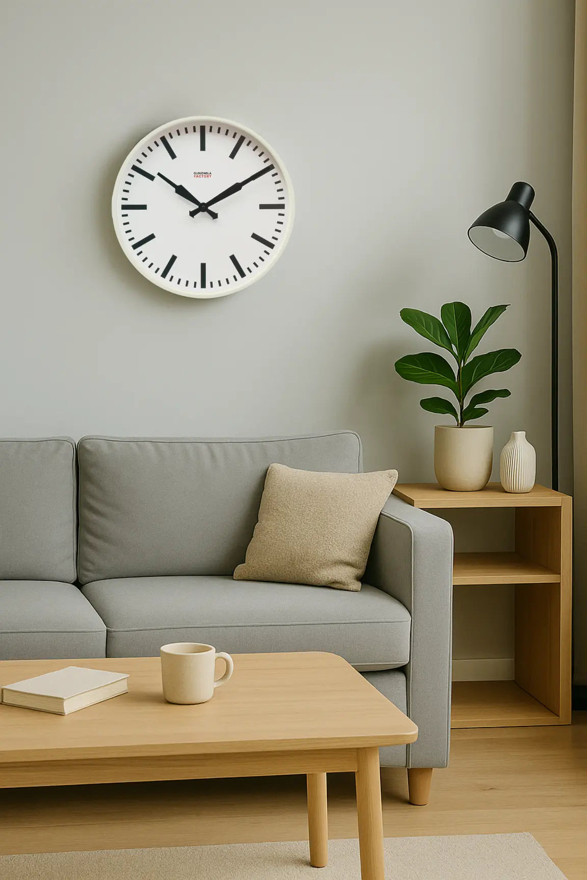 Factory White XL Clock