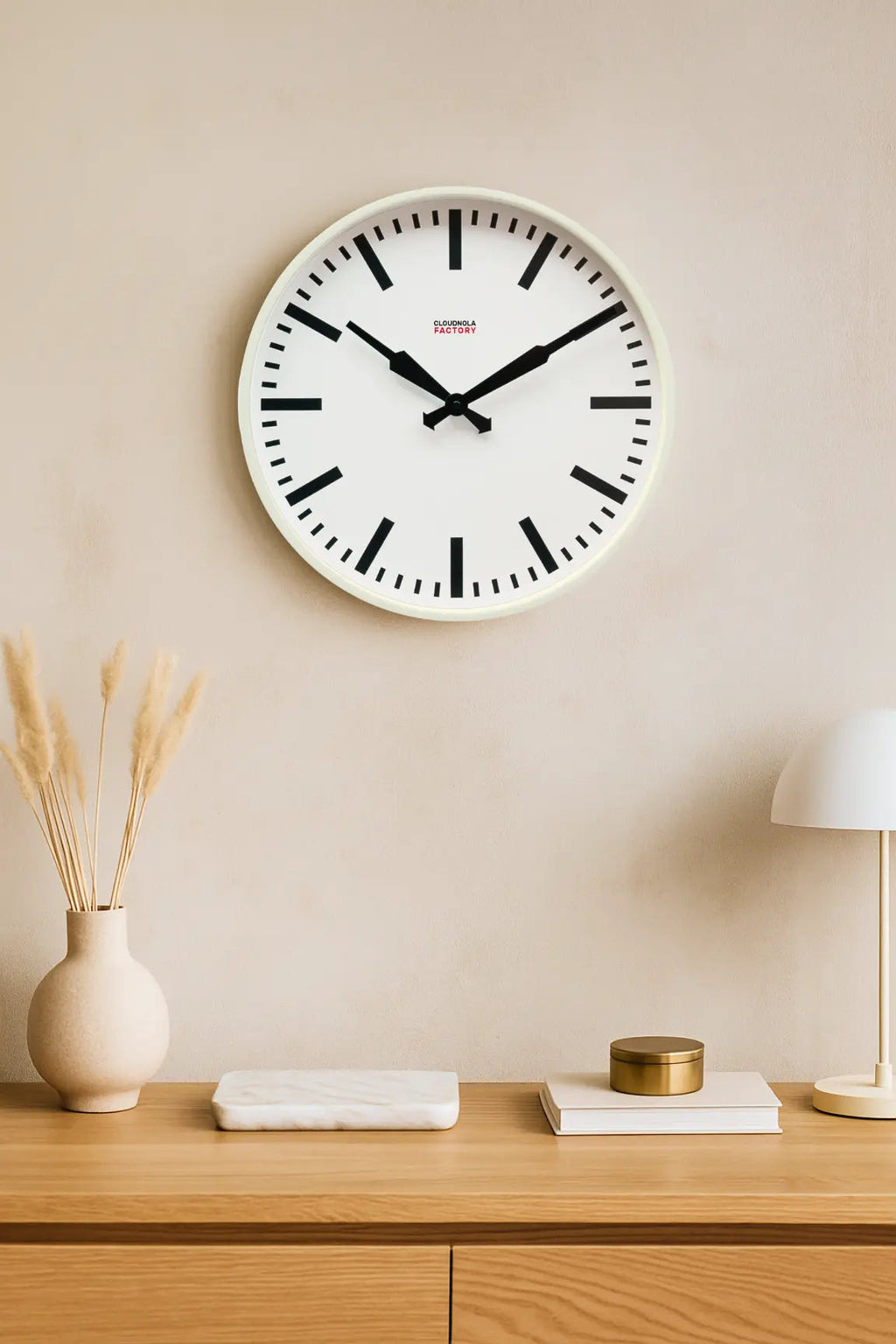 Factory White XL Clock