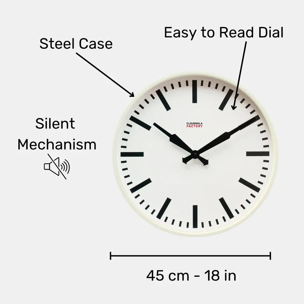 Factory White XL Clock