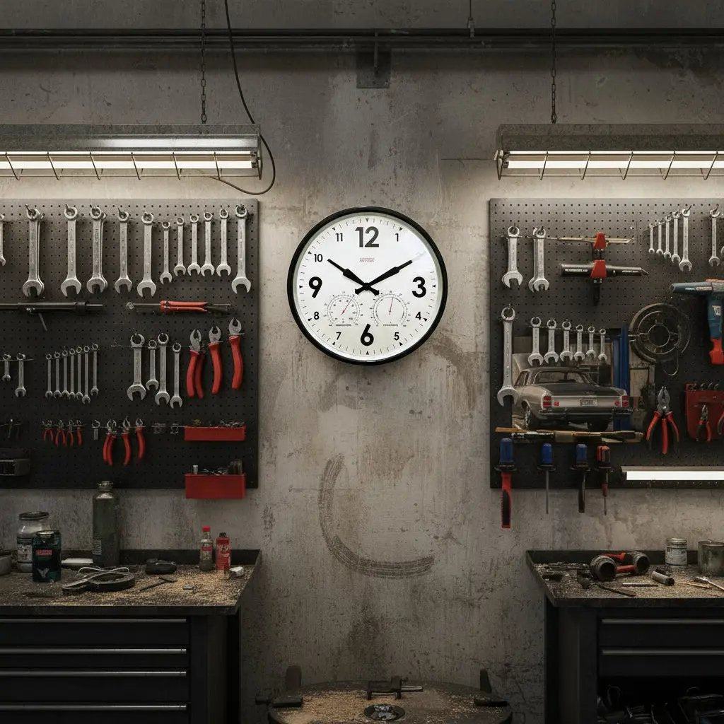 Garden Clock XL Black Outdoor Clock