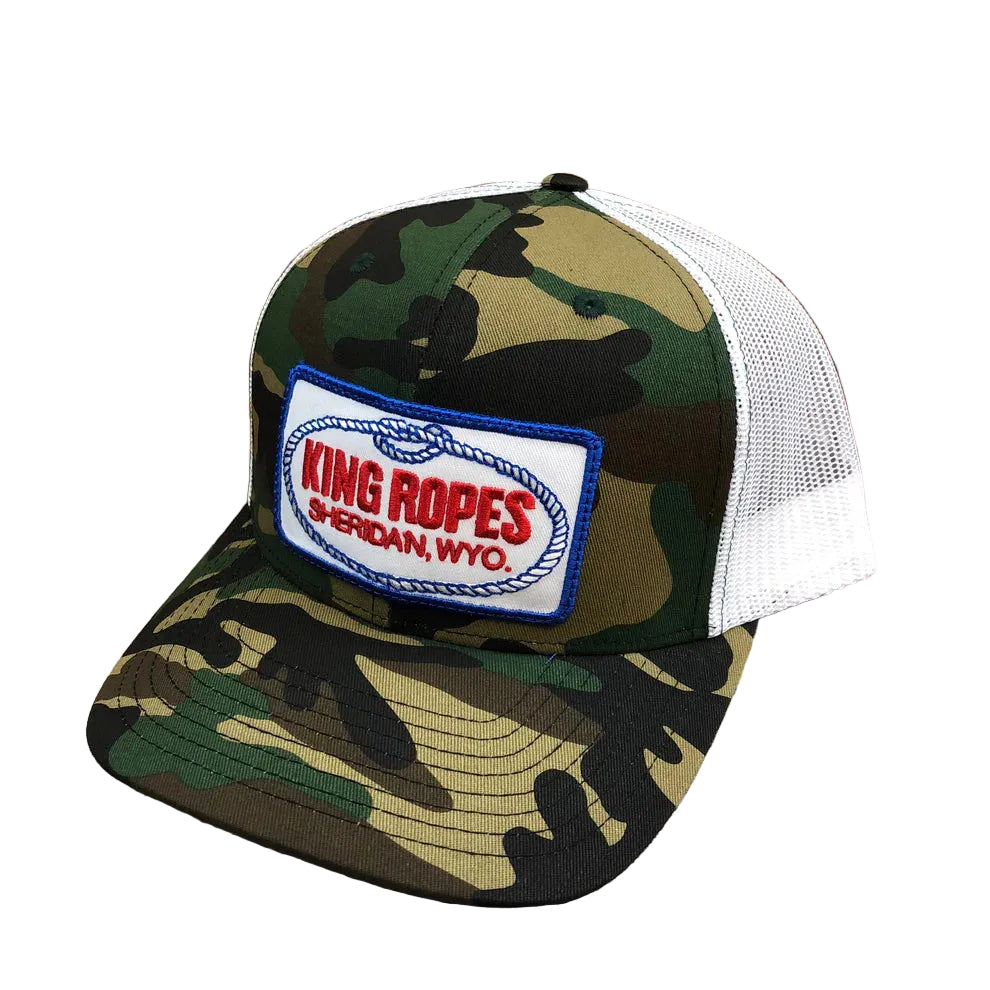King Ropes Patch Trucker Hat - Camo/White