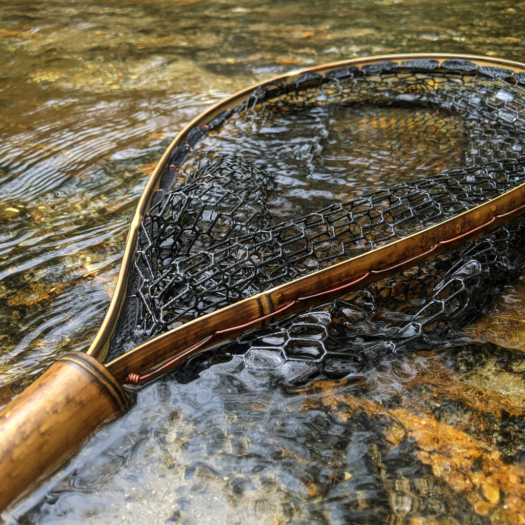 Blue Line - Bamboo Fly Fishing Landing Net/Hand Net