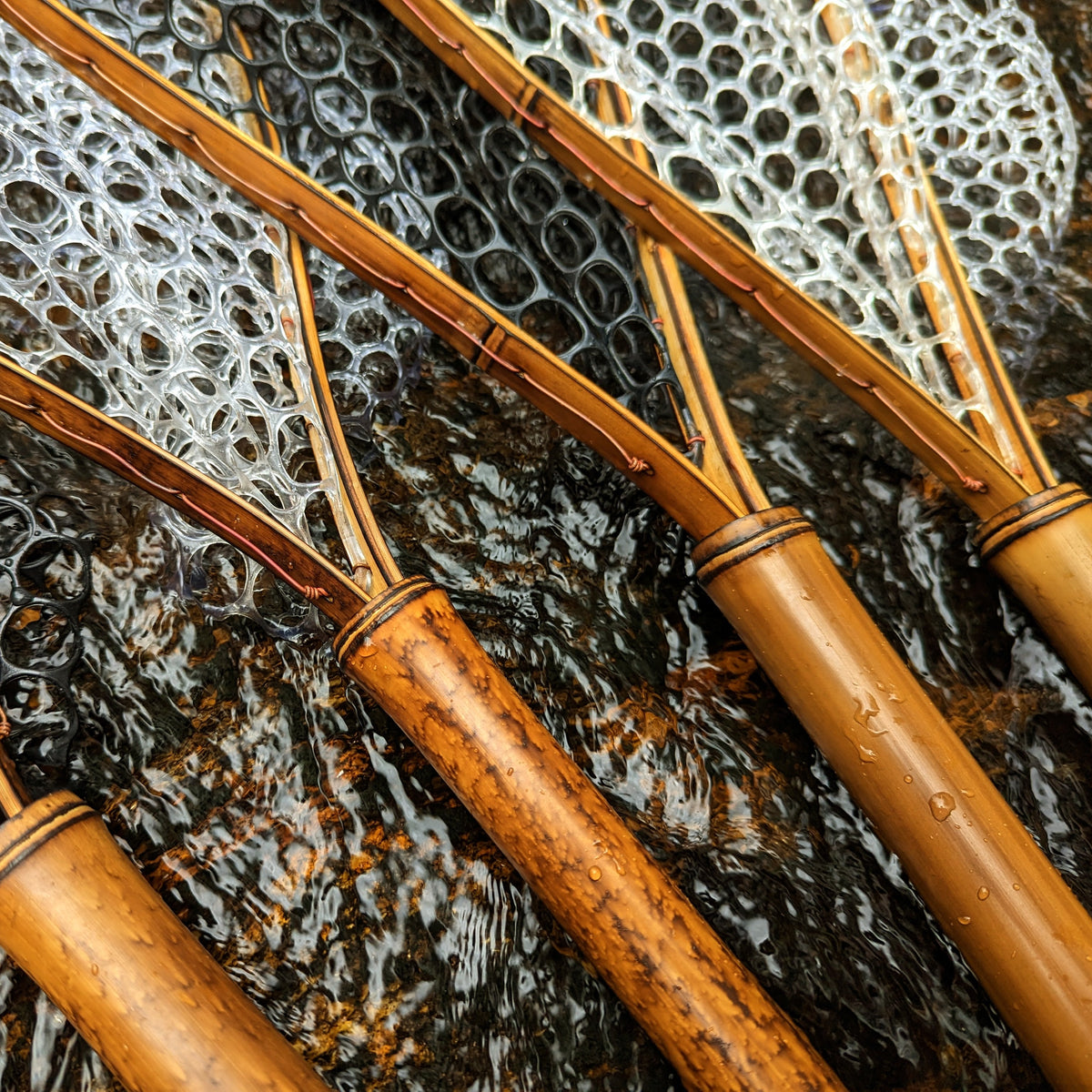 Blue Line - Bamboo Fly Fishing Landing Net/Hand Net