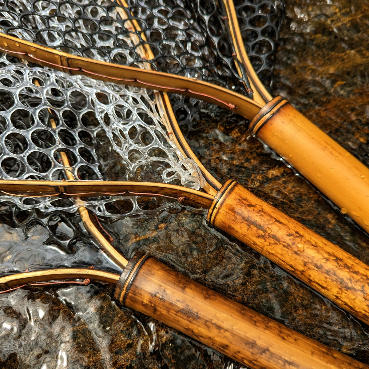 Upstream Wide - Bamboo Fly Fishing Landing Net/Hand Net
