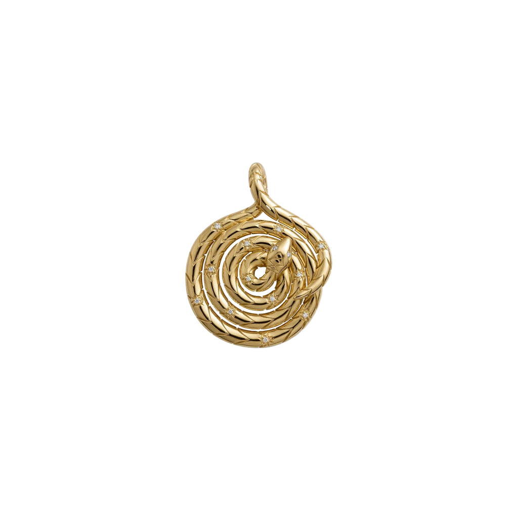 Sapphire Spiral Snake Coin