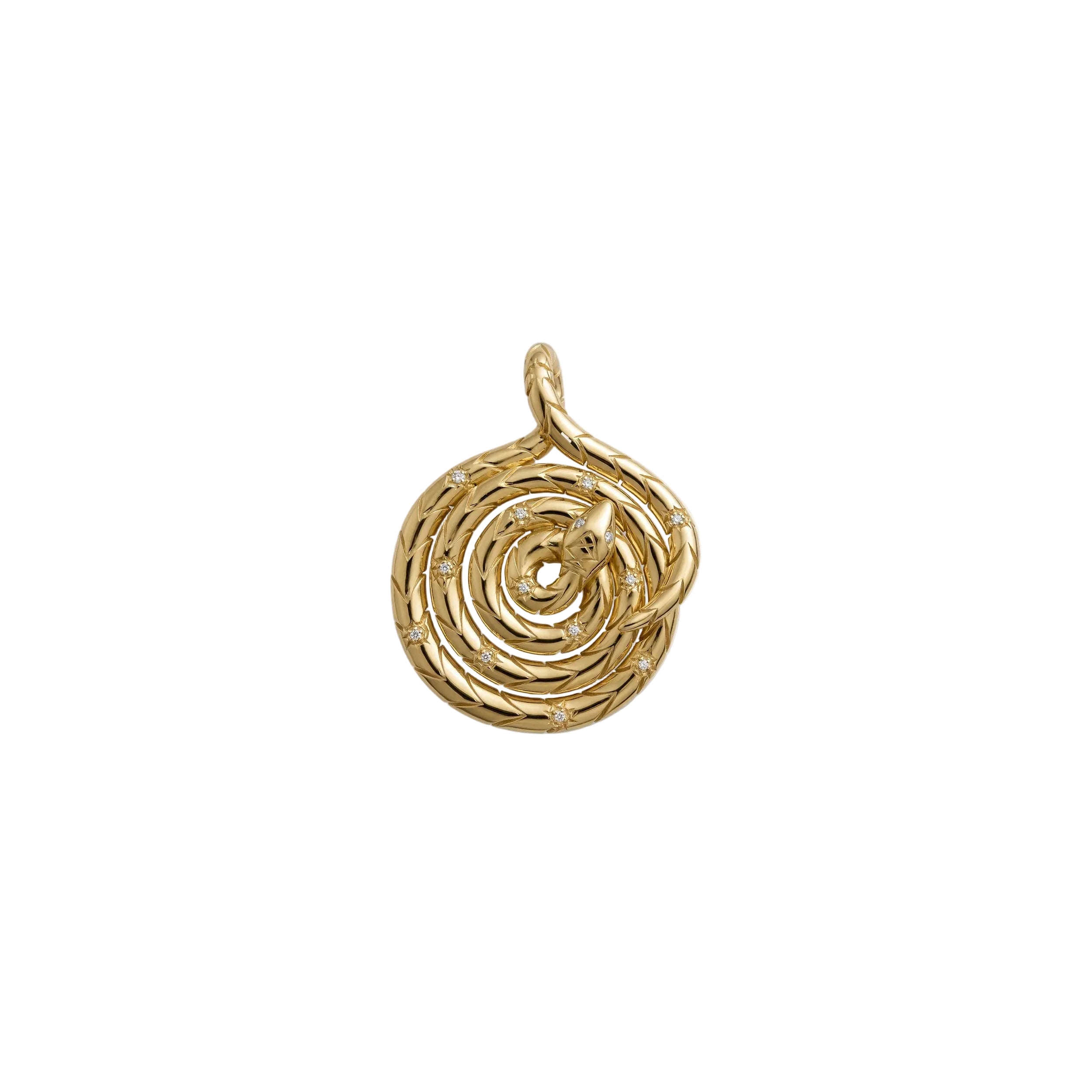 Sapphire Spiral Snake Coin
