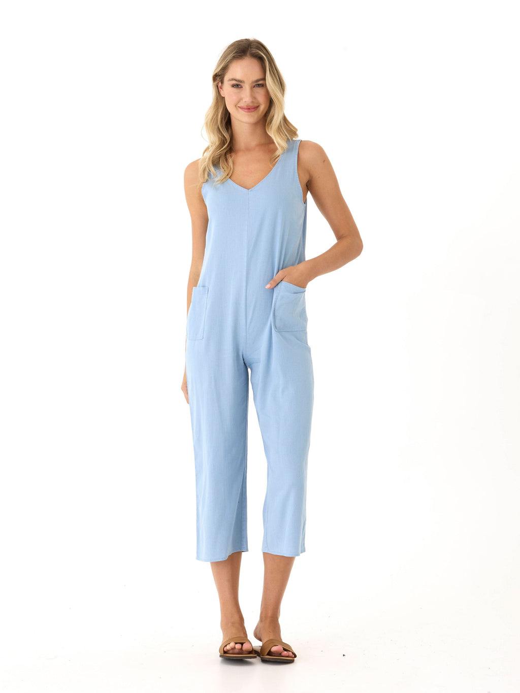 Rainey Stretch Chambray Jumpsuit