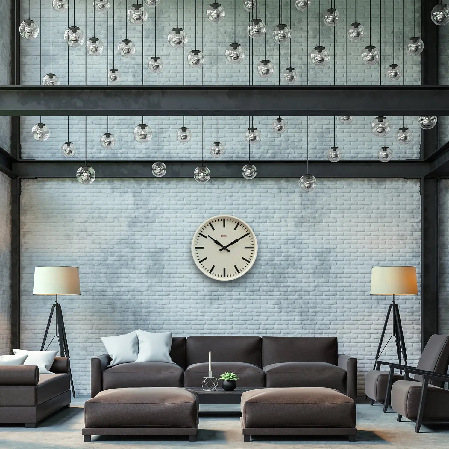 Factory White XL Clock