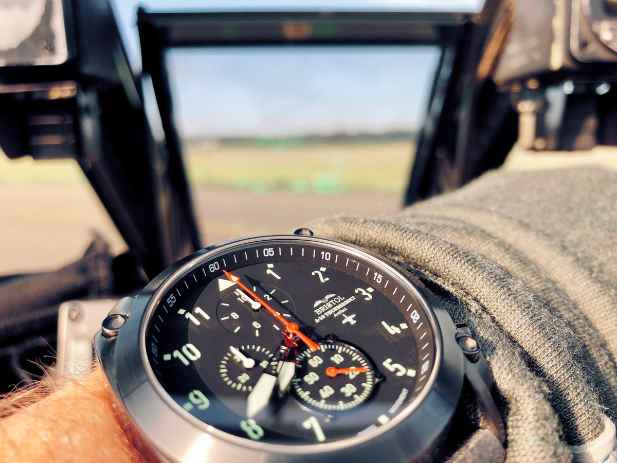 A-10 Thunderbolt Tribute - Gunmetal Finish, Leather Band - Paranoid Ranch
