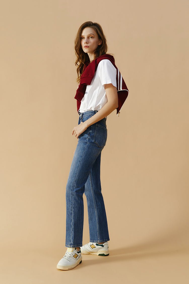 Activity Grrrl High Rise Kick Crop Jeans HJ017 - Paranoid Ranch
