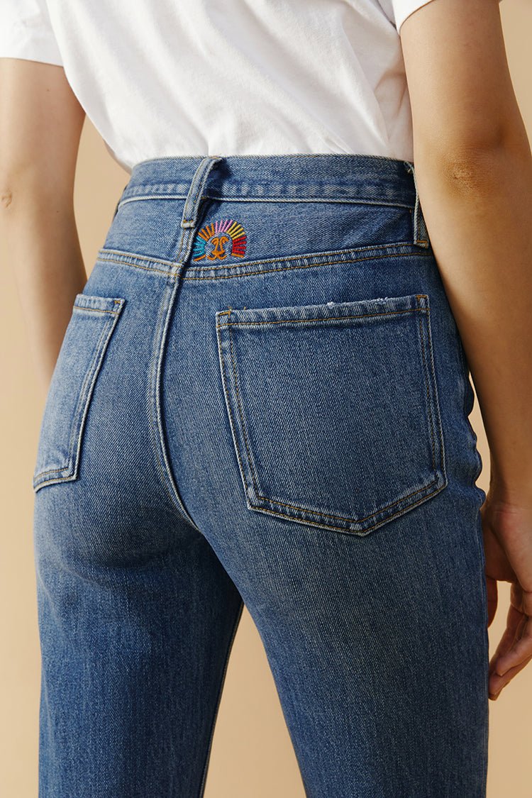 Activity Grrrl High Rise Kick Crop Jeans HJ017 - Paranoid Ranch