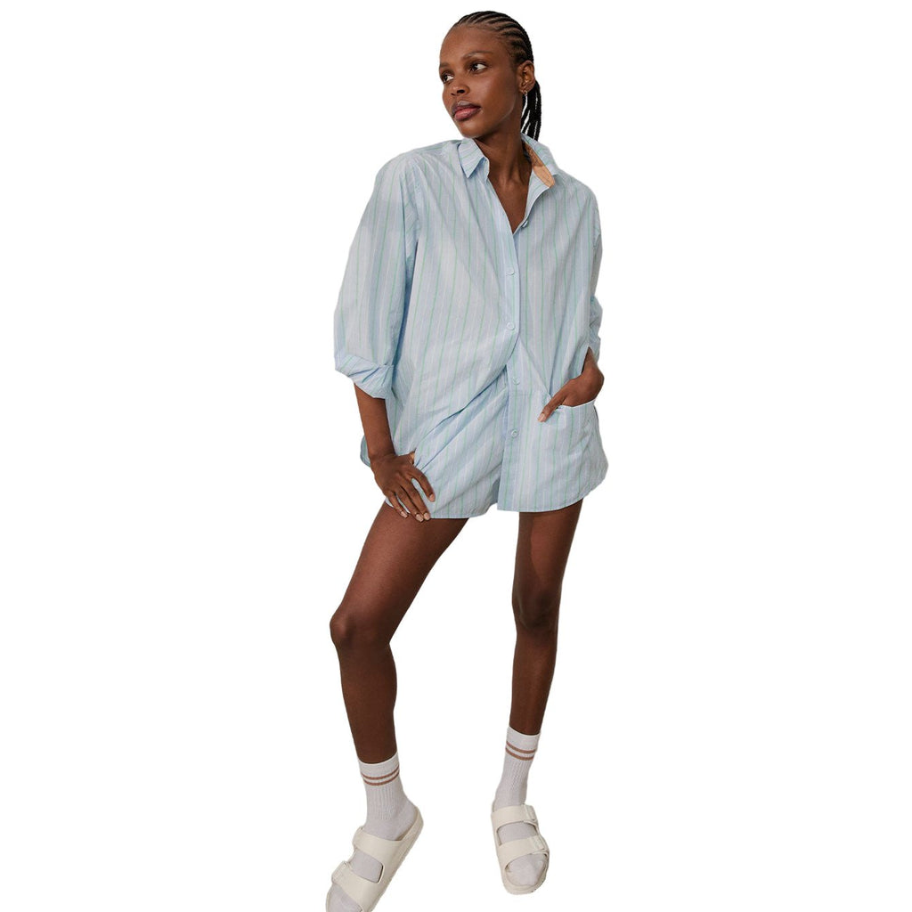 Airy Cotton Curved Hem Shirt - Paranoid Ranch