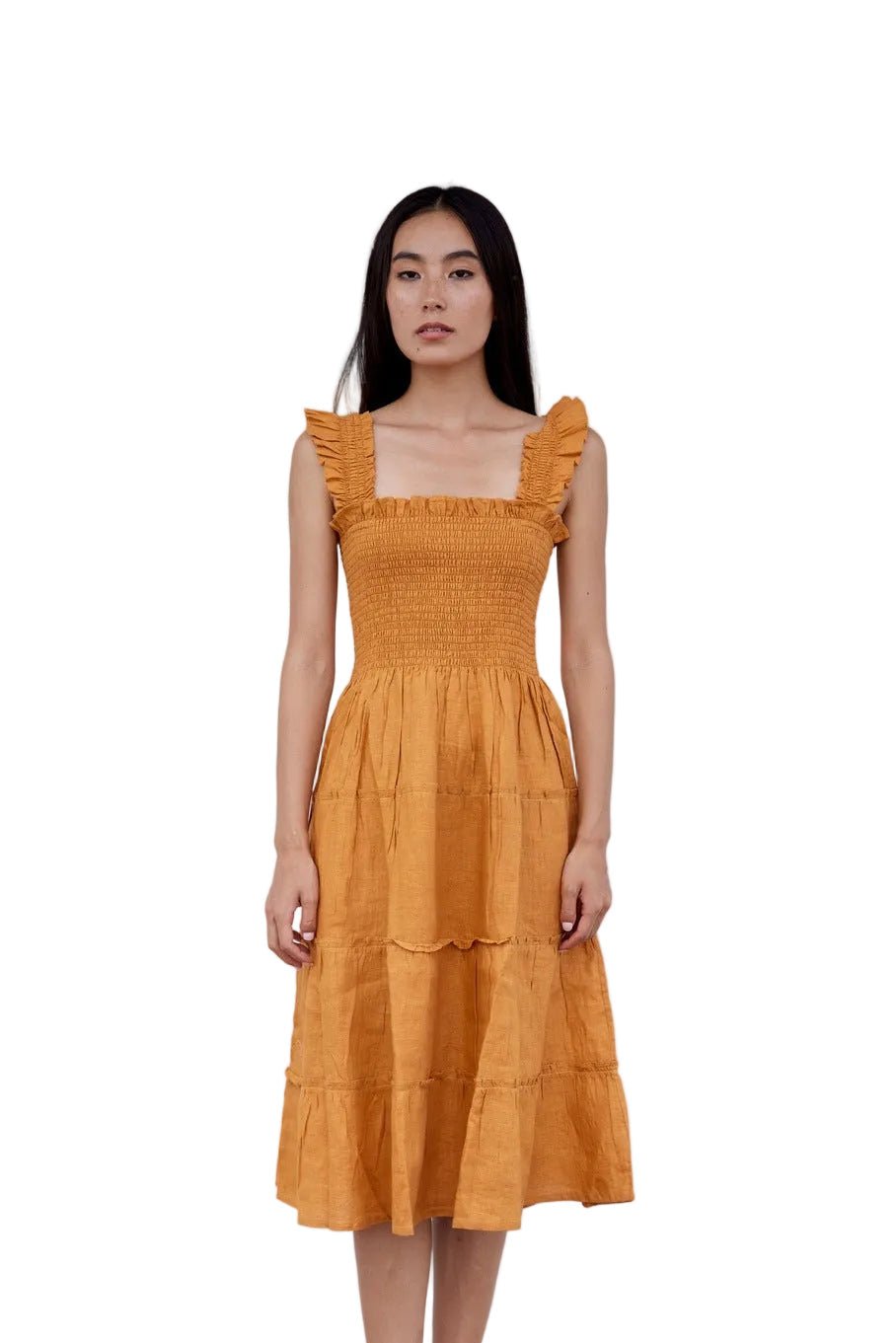 Alma Linen Midi Dress - Paranoid Ranch
