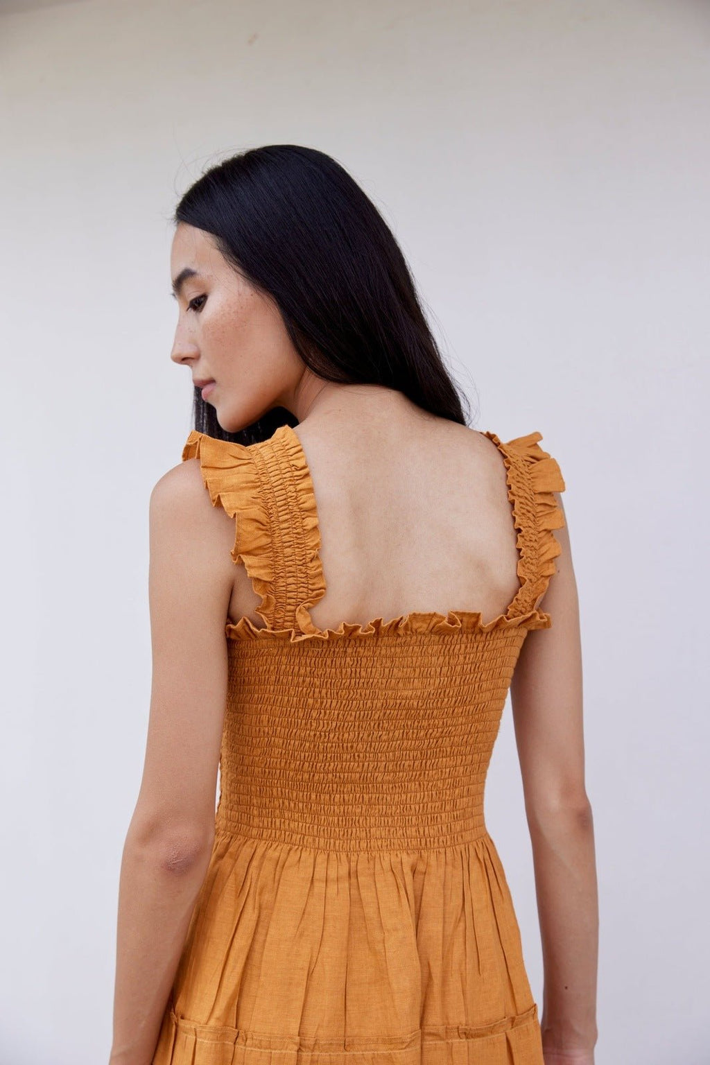 Alma Linen Midi Dress - Paranoid Ranch