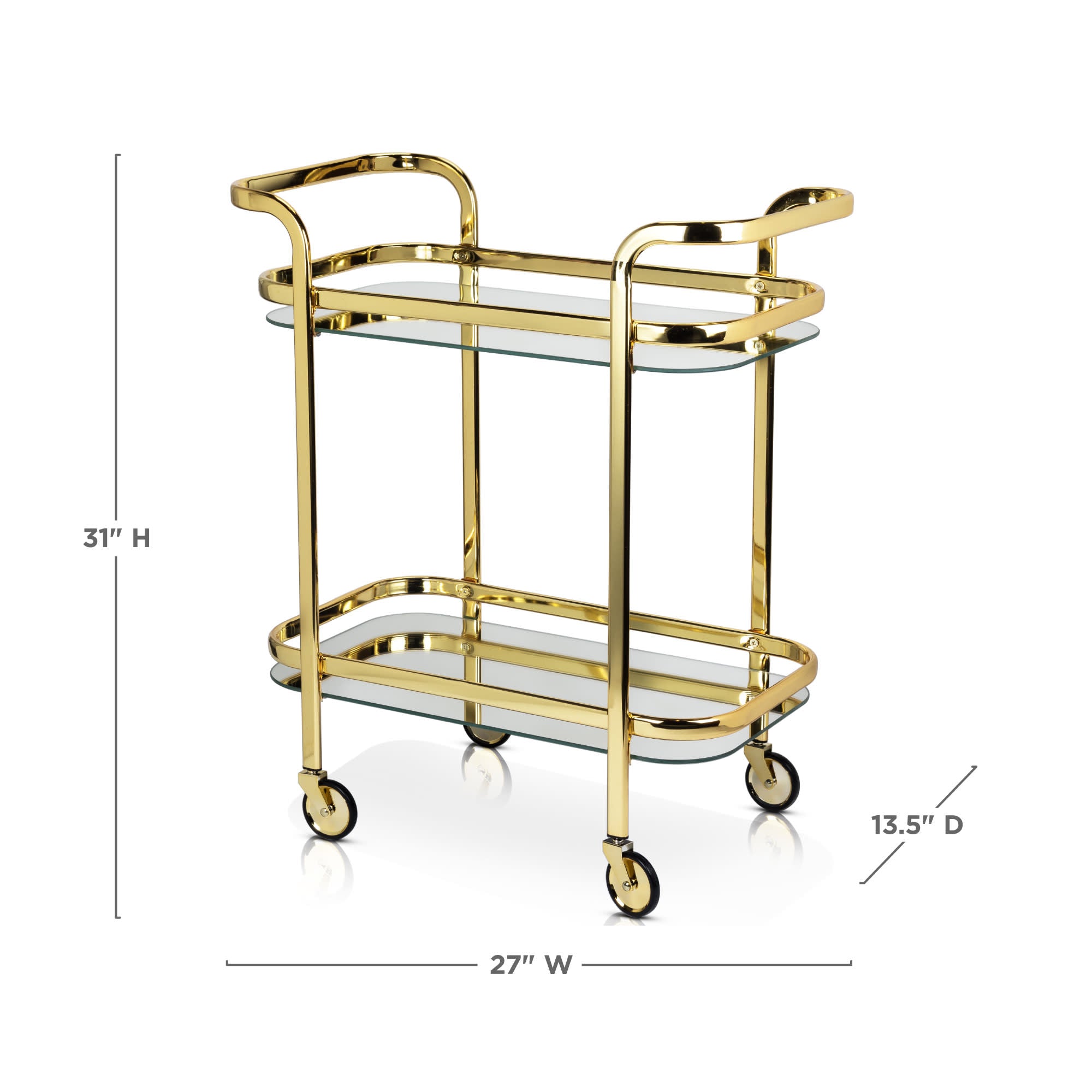 Antique Gold Bar Cart - Paranoid Ranch