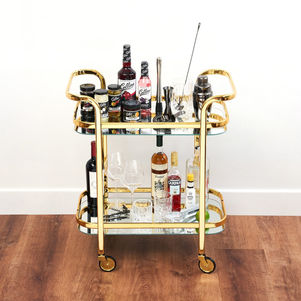Antique Gold Bar Cart - Paranoid Ranch