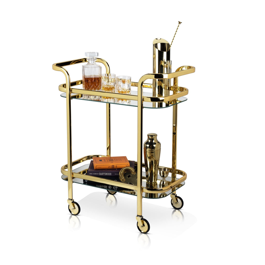 Antique Gold Bar Cart - Paranoid Ranch