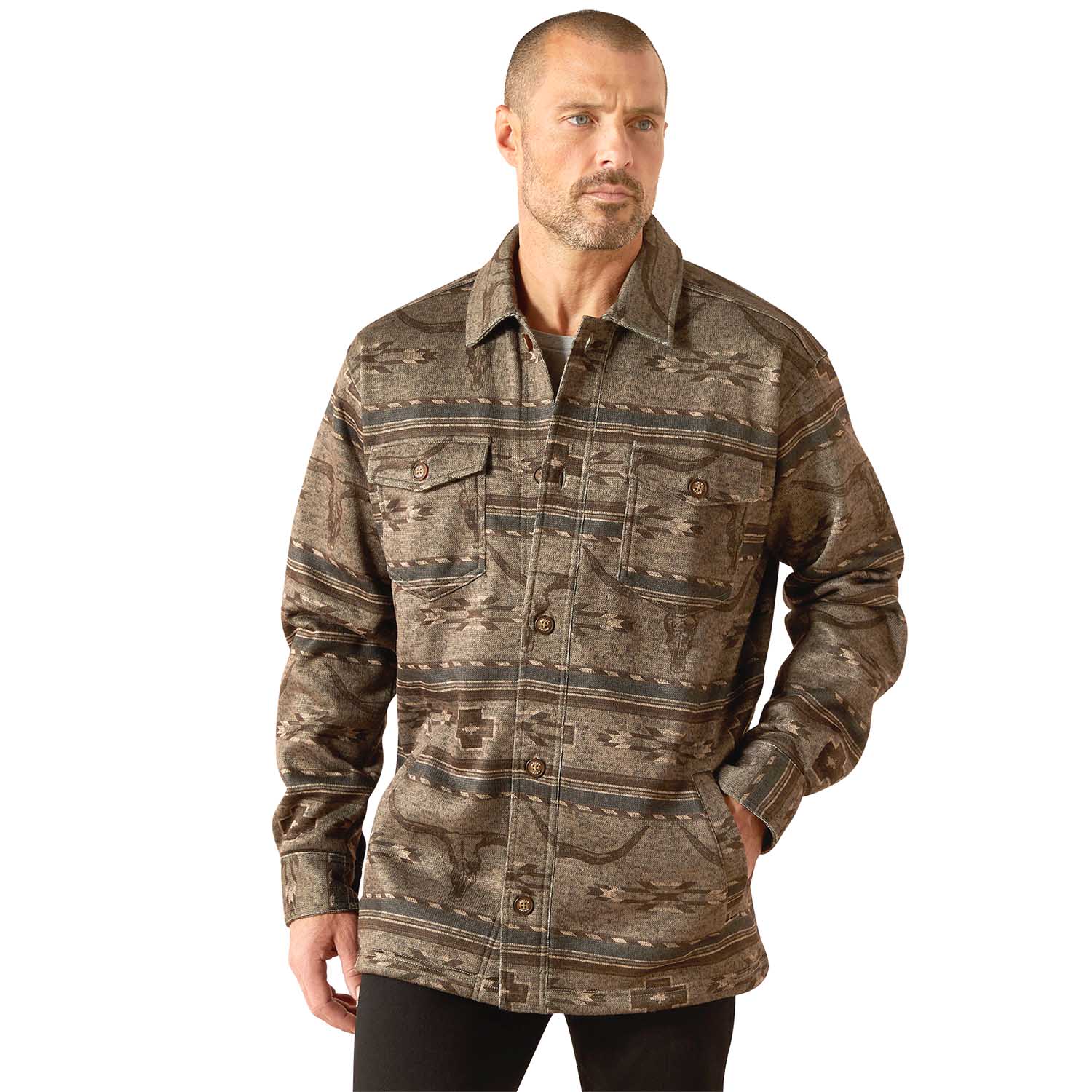 Ariat Mens Caldwell Printed Shirt Jacket - Paranoid Ranch