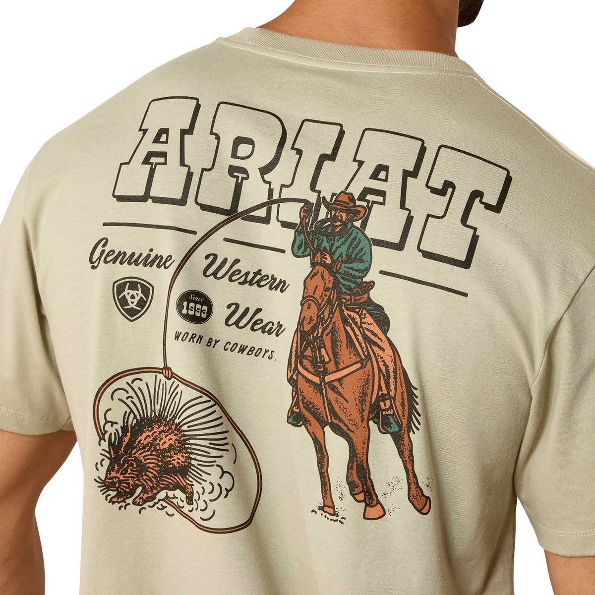 Ariat Mens Short Sleeve Shirt, Porcupine Posse Western Graphic Tee - Paranoid Ranch