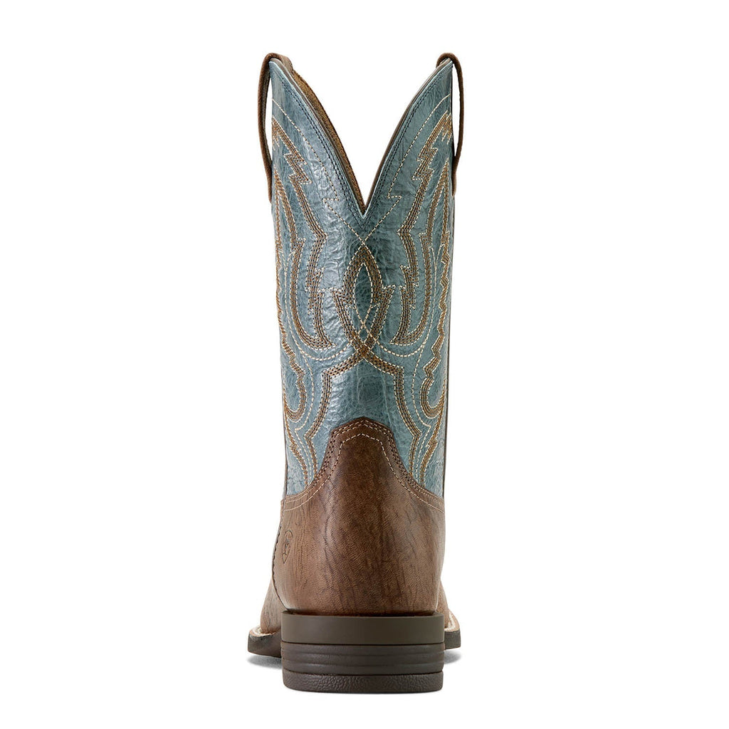 Ariat Mens Steadfast Wide Square Toe Leather Cowboy Boot – Comfortable All - Day Western Work Boot - Paranoid Ranch